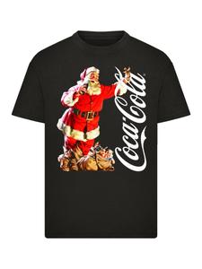 Рубашка F4NT4STIC Coca Cola Leaning Santa, черный