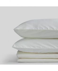 Сертифицированный органический хлопковый сатин плотностью 400 нитей, набор из 4 простыней Fabdreams Organic, слоновая кость