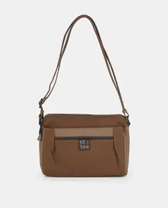 Сумка кросс-боди с молнией Caminatta, коричневый