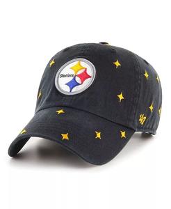 Мужская и женская черная кепка Pittsburgh Steelers Confetti Clean Up Adjustable '47 Brand