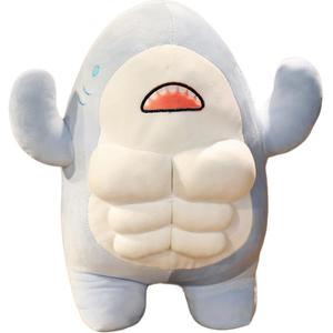 Плюшевая кукла Muscle Shark высотой 45см/60см DUOAI