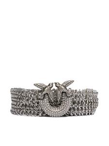 Женский ремень PINKO Strass Buckle Belt H2 105878 A2X8, серебряныйfarben