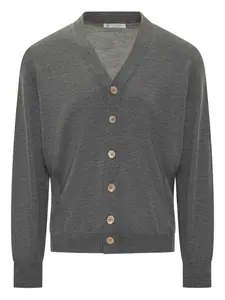 Кардиган с V-образным вырезом Brunello Cucinelli, серый