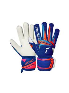 Reusch Вратарские перчатки Attrakt Advance Junior, модель 4126, цвет синий/белый/яркая оправа