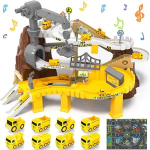 Набор из 8 игрушечных машинок "Гоночная трасса" для детей 3-9 лет. NIKCORP