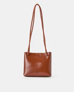 Лакированная сумка через плечо Jo & Mr. Joe, светло-коричневый