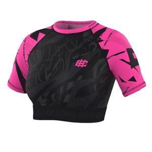 Спортивный укороченный топ с короткими рукавами для женщин Fitness EXTREME HOBBY NEO