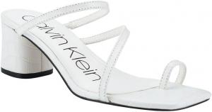 Женские босоножки на каблуке Calvin Klein Belma, White Croco