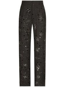 Dolce & Gabbana брюки с пайетками, черный