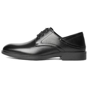 Повседневные кожаные туфли мужские низкие кожаные туфли с наклейками Senda, Black