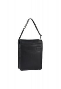 Кожаная сумка через плечо 24 см Mika, черный