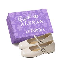 Alxnan Женские туфли Мэри Джейн на массивном каблуке - экрю и коробка, цвет Ecru+Box