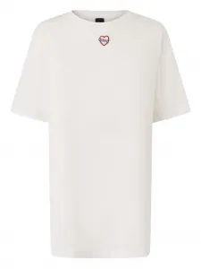 Футболка из хлопка с вышитым логотипом PINKO, белый