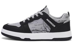 Воин противоскользящие износостойкие низкие скейтбордские туфли мужские серо-черные