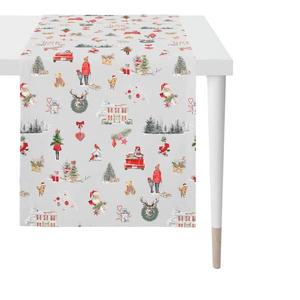 Настольный бегун Apelt Winterwelt Typ A, 48x5x140 см цвет grau/rot