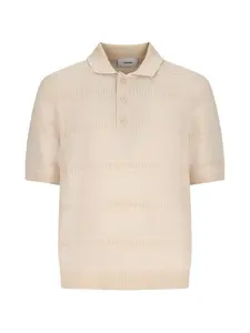 Вязаное поло Lardini, бежевый