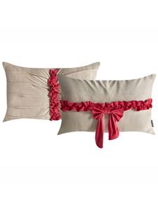 Beliani Комплект из 2 декоративных подушек BELLE бежево-красного цвета