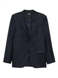 Однобортный костюм Zegna, синий