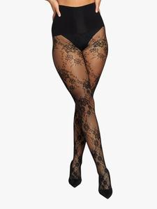 Ажурные колготки с цветочным узором Heist, Black