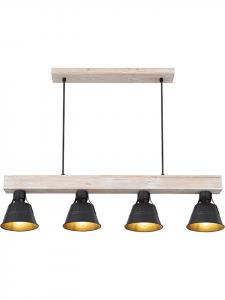 Globo lighting Подвесной светильник "Гюнтер" светло-коричневого/черного цвета - (Ш)14 x (В)85 см