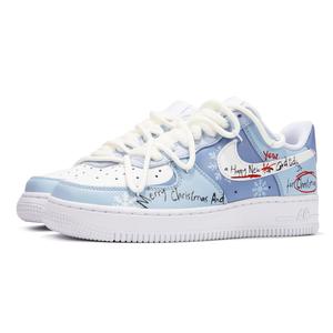 Кроссовки Nike Air Force 1 Skateboard Shoes Men Low-Top Blue White