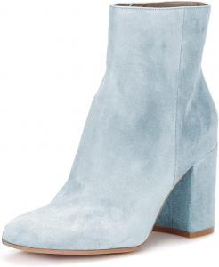 Женские ботильоны FSJ с округлым носком, массивным каблуком, ручной работы, элегантные повседневные сапожки для женщин, повседневная носка, размер 4-15 US, Light Blue