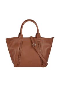 Шопер, натуральная кожа, сделано в Италии Samantha Look, цвет Cognac