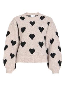 VILA Свитер 'VILUNA' в крапчатом бежевом цвете