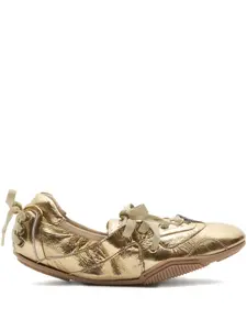 Кеды на шнуровке Acne Studios, золотистый