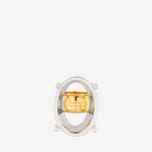 Женское кольцо frame овальной формы в блестящем серебре/блестящем золоте BALENCIAGA, блестящее серебро/блестящее золото