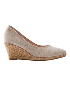 Эспадрильи на танкетке с V-образным вырезом и принтом Розы из канваса, лимитированная серия VISCATA, Gold