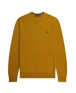 Классический свитер с круглым вырезом Fred Perry, коричневый