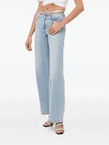 Джинсы с отделкой ракушками Miss Sixty, синий