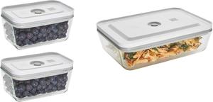 Стеклянные вакуумные контейнеры Zwilling Fresh & Save для продуктов питания, маленькие и большие, 3 штуки
