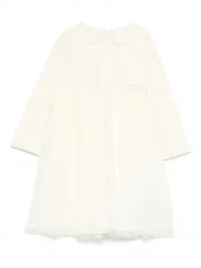 Платье с вышитым логотипом Il Gufo, белый