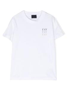 Fay футболка с логотипом, белый