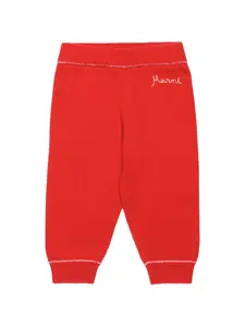 Леггинсы с вышитым логотипом Marni Kids, красный