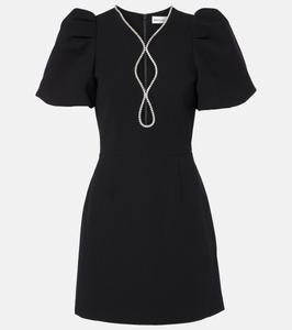 Мини-платье Estella из крепа с декором Rebecca Vallance, черный