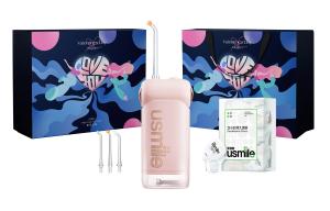 Портативный зубной нить C10 для полости рта и ортодонтического применения Usmile, розовый powder + 20 mouthwashes