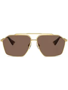 Солнцезащитные очки в квадратной оправе Dolce & Gabbana Eyewear, золотой