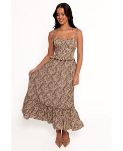 Женское миди-платье Karie Petal and Pup, Olive/dark purple