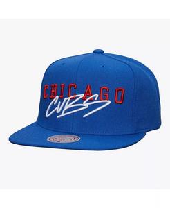 Мужская кепка Snapback Team Royal Chicago Cubs с метками Mitchell & Ness, синий