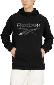 Мужская толстовка с капюшоном Reebok с логотипом, черный