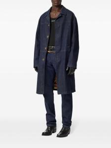 Versace джинсы с нашивкой-логотипом, синий