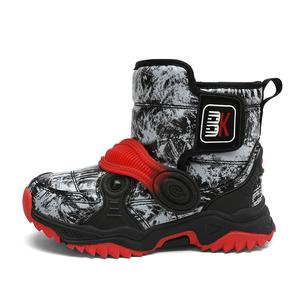 Детские зимние ботинки для детей BKG, черный/красный