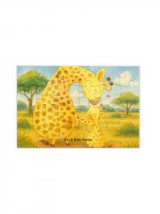 Mr. & Mrs. Panda Дизайн детской головоломки «Жираф» без слов, белый