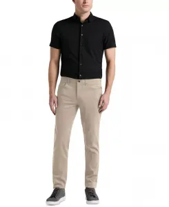 Мужские узкие брюки с пятью карманами из двойного плетения Perry Ellis, зеленый