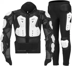Мотоциклетная куртка, защита для езды, экипировка для мотокросса, защита тела для гонок, комплект защитной экипировки, White suit