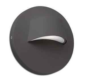 Уличный настенный светильник click-licht.de Brow, серый - пластик - 12 x 12 x 12 см