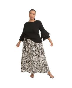 Женский свитер с длинными рукавами и оборками June + Vie June & Vie, Black